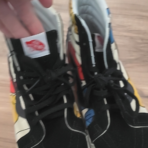 Kids High-Top Cartoon Sneakers - Black and Blue - Picture 6 of 8